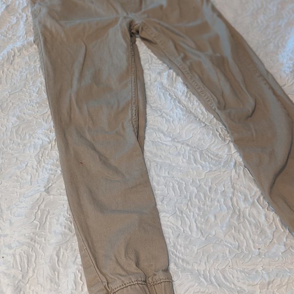 Boys' 7-16 Years Stretch Twill Chino Joggers - Beige Size 12 - Picture 4 of 6